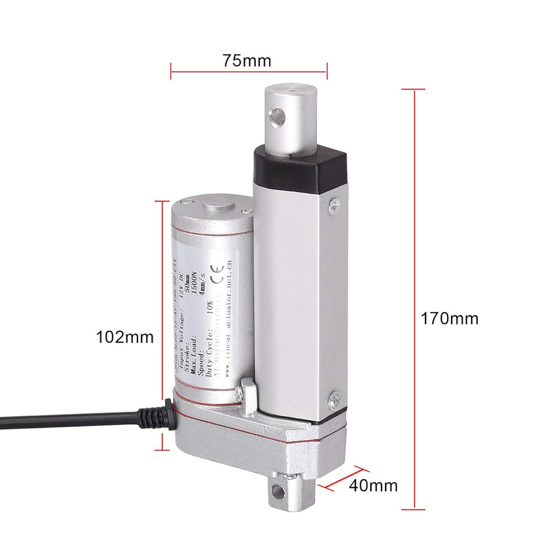 AUTOUTLET Linearmotor Verstellantrieb Toröffner Linear Actuator Heavy Duty 330lbs Linearantrieb 12v