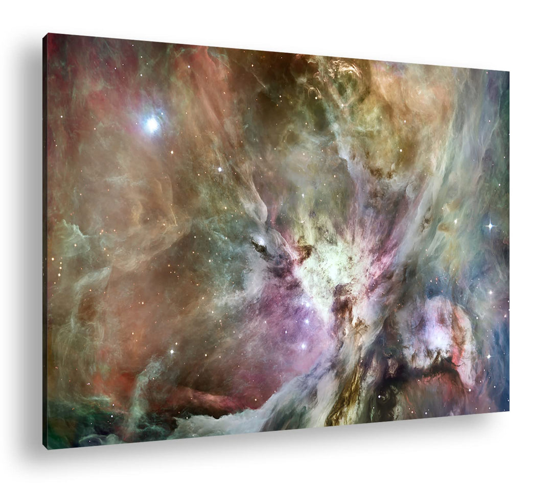 deyoli der Orionnebel Format: 100x70 als Leinwandbild, Motiv fertig gerahmt auf Echtholzrahmen, Hoch