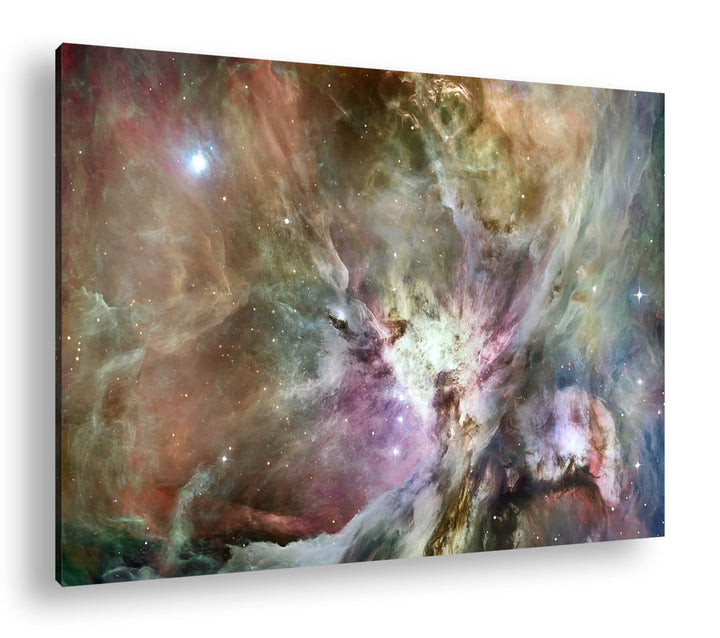 deyoli der Orionnebel Format: 100x70 als Leinwandbild, Motiv fertig gerahmt auf Echtholzrahmen, Hoch