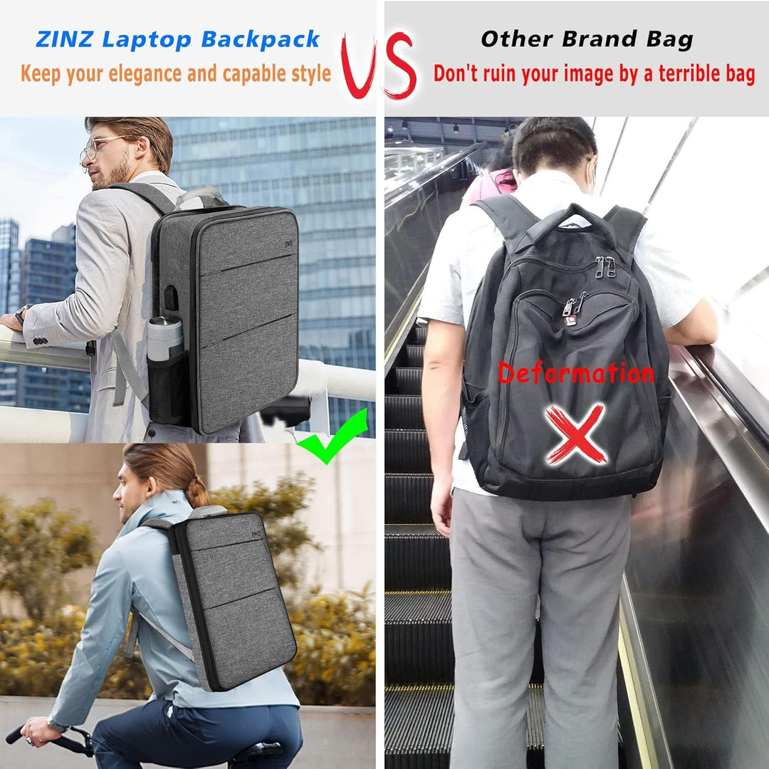 ZINZ 13 14 15 16 Zoll Schlank und Erweiterbar Laptop Rucksack Wasserdicht Notebook Tasche für Männer