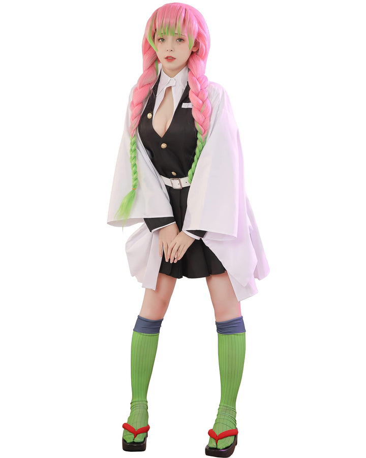 FCCAM Agatsuma Zenitsu Cosplay Kimono Vollständiger Satz Anime Zenitsu Cosplay Kostüm Erwachsene Wei
