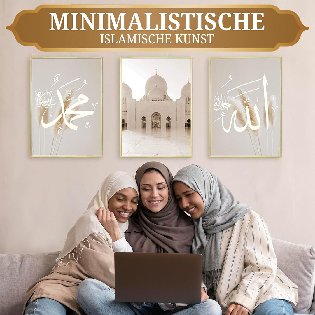 HAVA Artwork Abu Dhabi Poster Set, Islamische Poster, Islamische Bilder, Islamische Dekoration, Isla