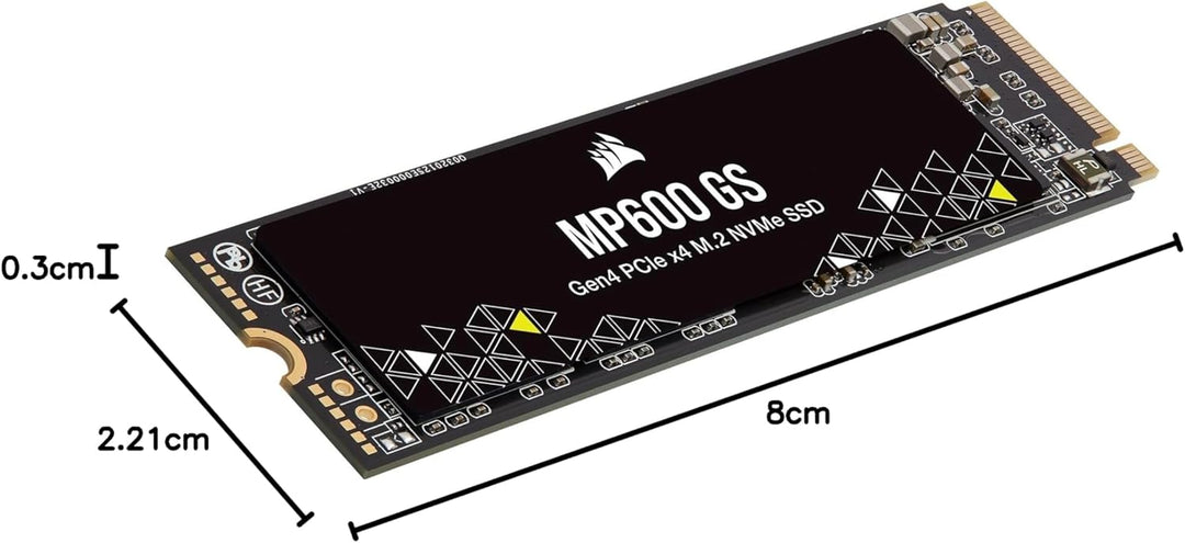 Corsair MP600 GS 500 GB PCIe Gen4 x4 NVMe M.2-SSD – Hochdichter TLC NAND – M.2 2280-Formfaktor – Kom