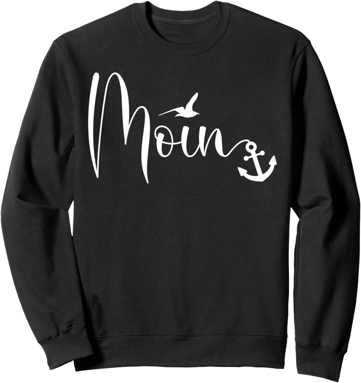 Anker Möwe Herz Teller Moin Ostfriesische Nordsee Sweatshirt