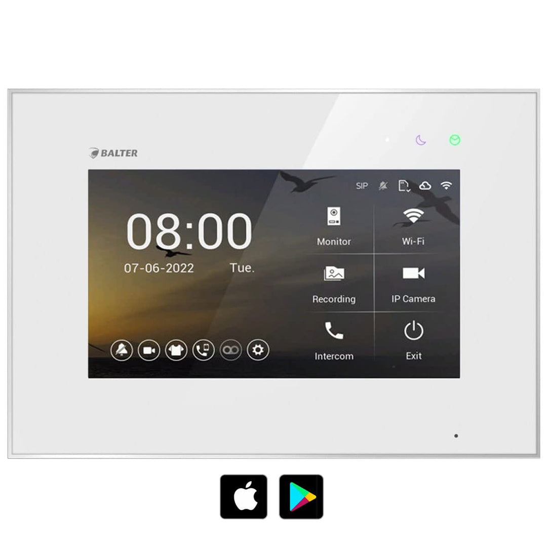 Nonic Balter EVO HD 7" Videostation WiFi Weiss (Touchscreen HD-Bildschirm, 2-Draht Bus, Plexiglas) Z