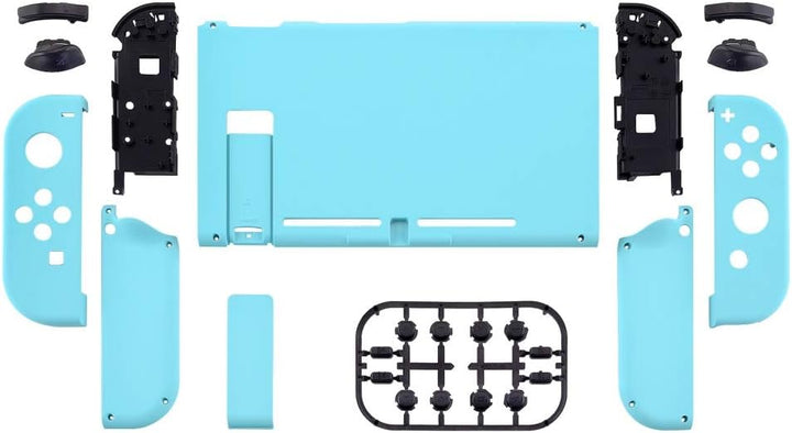 eXtremeRate Hülle Case für Nintendo Switch Joycon/Konsole, Rückgehäuse&Kickstand für Switch Console,