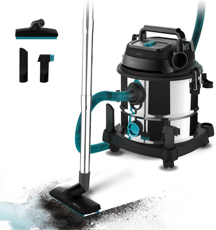Cecotec Nass- und Trockensauger 20 L Conga Rockstar Wet & Dry Steel MAX. 1400 W, 22 kPa, Entleerungs