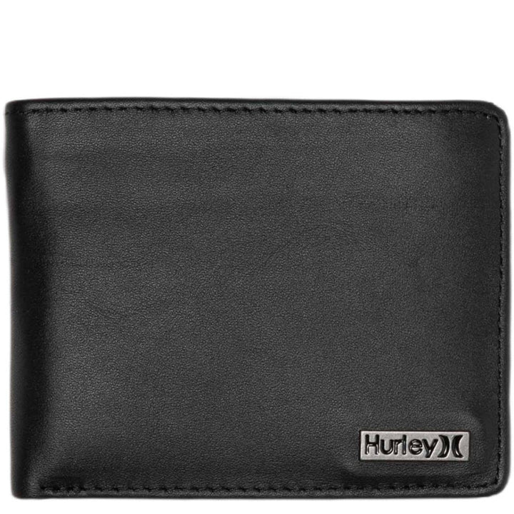Hurley Geldbörse Leder Herren - One & Only 1SIZE Schwarz, 1SIZE Schwarz