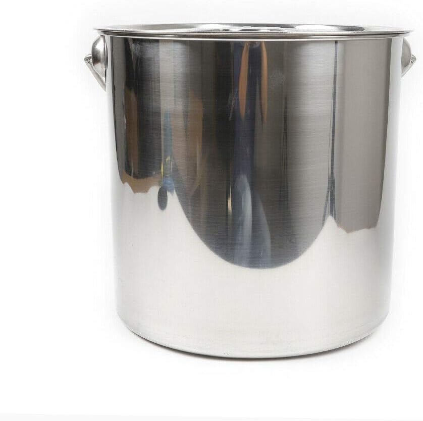 Edelstahl Eiseimer 20L Eimer Kücheneimer Milcheimer Futtereimer Sektkühler Edelstahl mit Deckel Eime