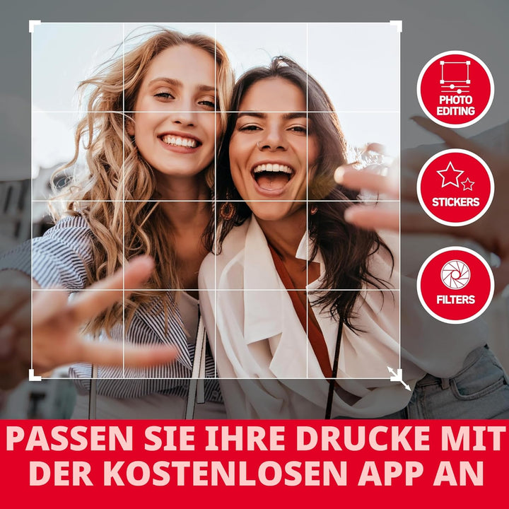 AGFA Photo Mini P.2 – Tragbarer Zink-Drucker für Sofortbilder – Einfach und schnell drucken – 75 × 5