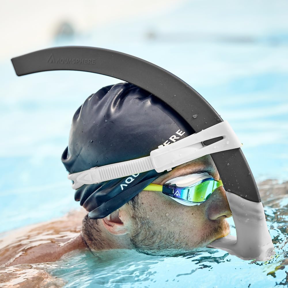 Aquasphere Unisex – Erwachsene Focus Schnorchel Einheitsgrösse Black Grey, Einheitsgrösse Black Grey