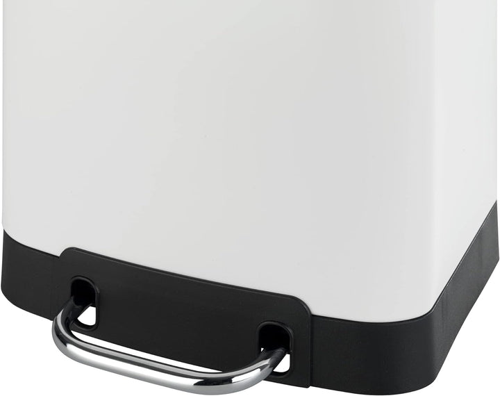 WENKO Treteimer Studio Easy-Close Weiss 6 L - Mülleimer mit Absenkautomatik Fassungsvermögen: 6 l, S