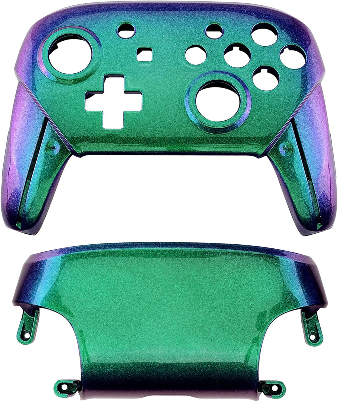 eXtremeRate Custom Case Cover kompatibel mit Nintendo Switch Pro Controller, DIY-Ersatz Grips Front