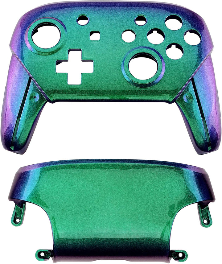eXtremeRate Custom Case Cover kompatibel mit Nintendo Switch Pro Controller, DIY-Ersatz Grips Front