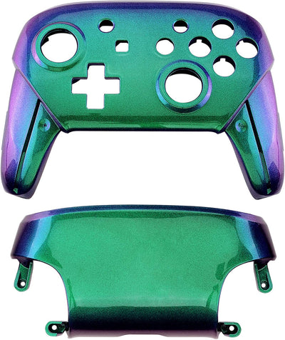 eXtremeRate Custom Case Cover kompatibel mit Nintendo Switch Pro Controller, DIY-Ersatz Grips Front