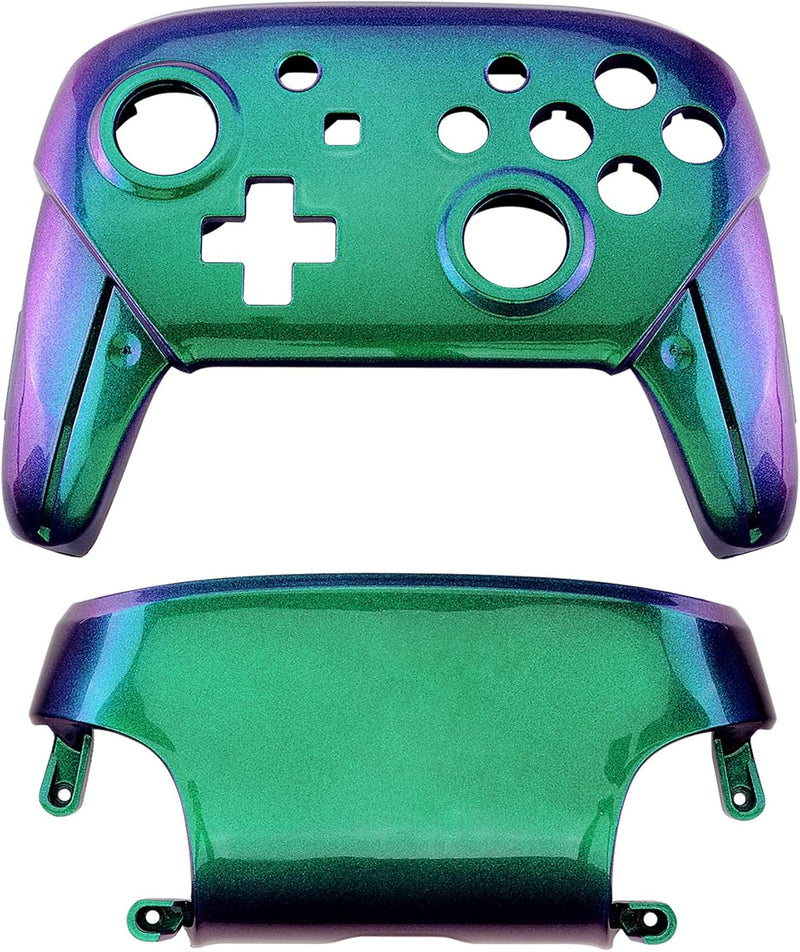 eXtremeRate Custom Case Cover kompatibel mit Nintendo Switch Pro Controller, DIY-Ersatz Grips Front