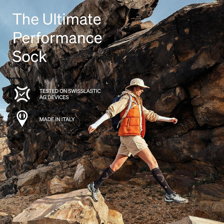 STOX Energy Socks, Wandersocken Damen, Kompressionklasse 23-32 mmHg, Wandern, Kompressionsstrümpfe,