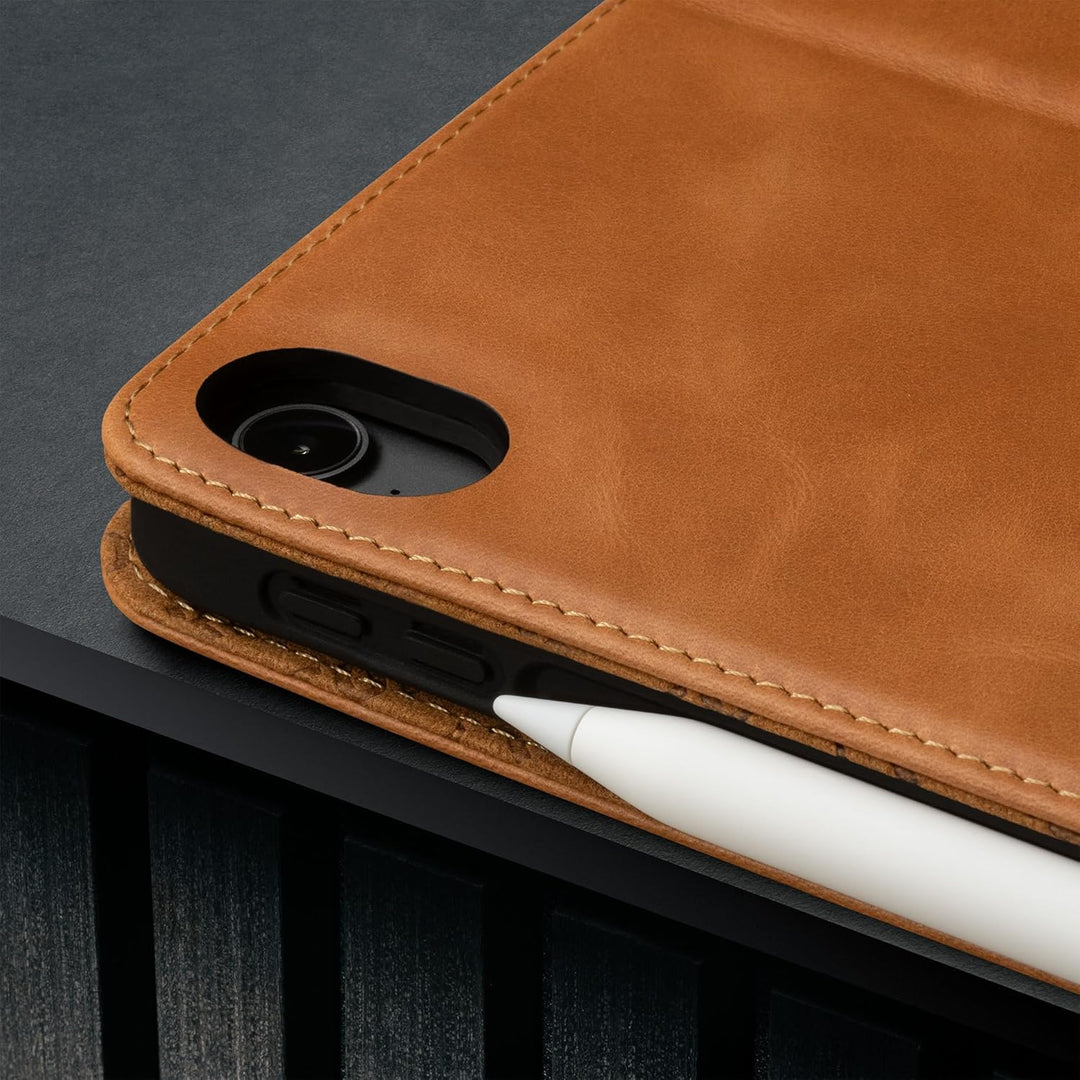 TORRO Hülle Kompatibel mit iPad Air 5 / Air 4 - Echtleder iPad Air 2022/2020 Hülle mit Standfunktion