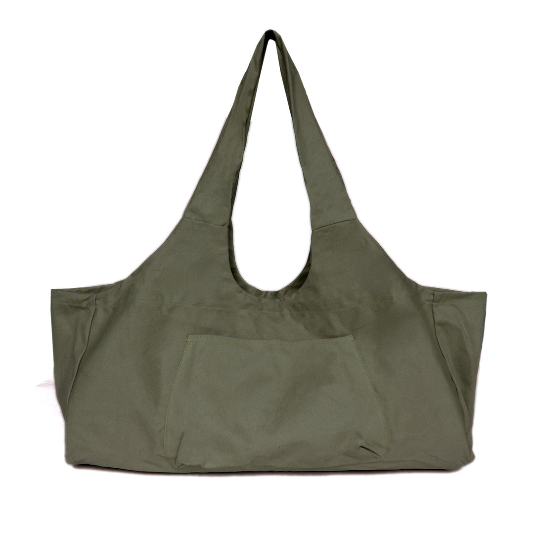 Yogatasche Grosse Yogamattentasche, Canvas-Yogamatten-Einkaufstasche mit Innentasche mit Reissversch