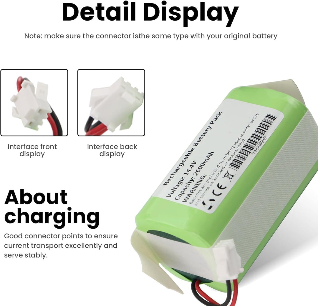 Batterie 2600mAh für Lefant M210 M210P M213 | 14.4V Lithium-Ionen Vacuum Batterie passend für Lefant