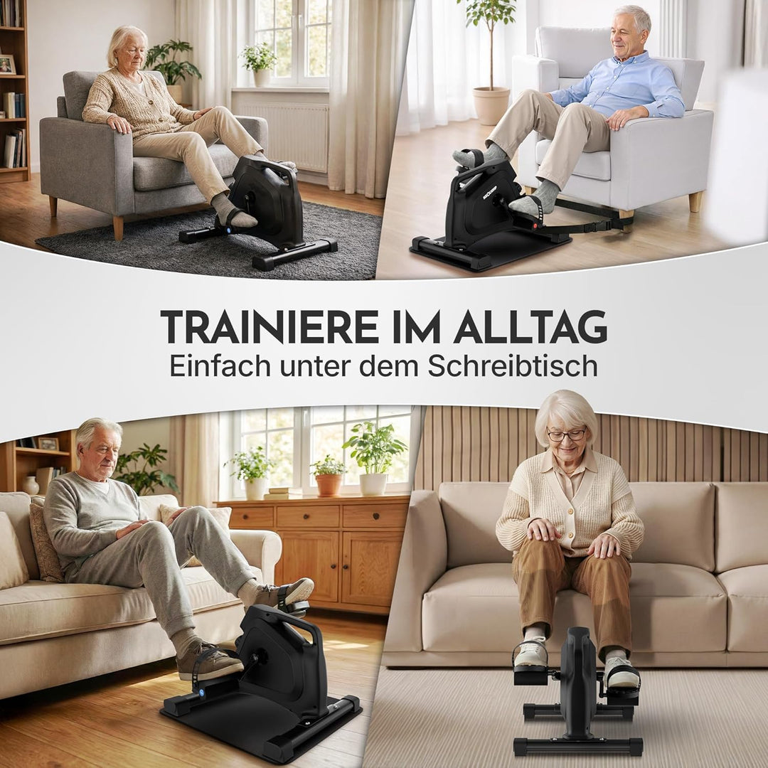 NEOLYMP Pedaltrainer für Zuhause TÜV geprüft – gelenkschonender Beintrainer im Sitzen für Senioren,