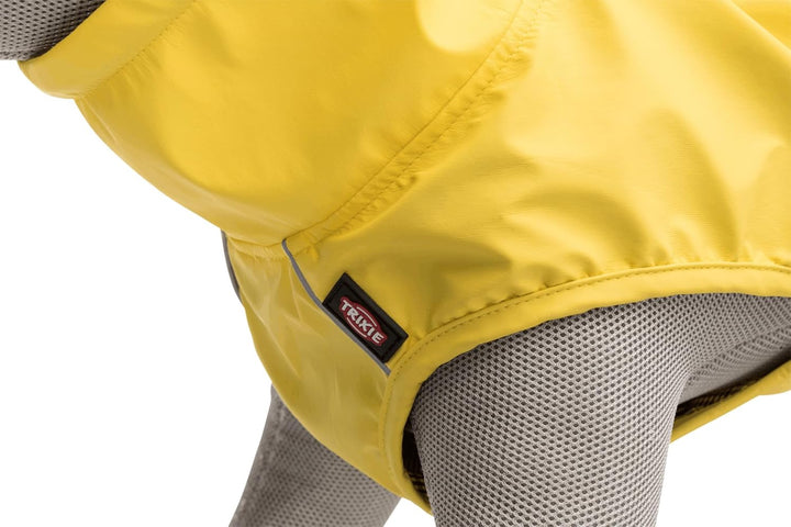 TRIXIE Regenmantel Vimy für Hunde XL gelb – Hunde-Regenjacke mit reflektierenden Elementen für mehr