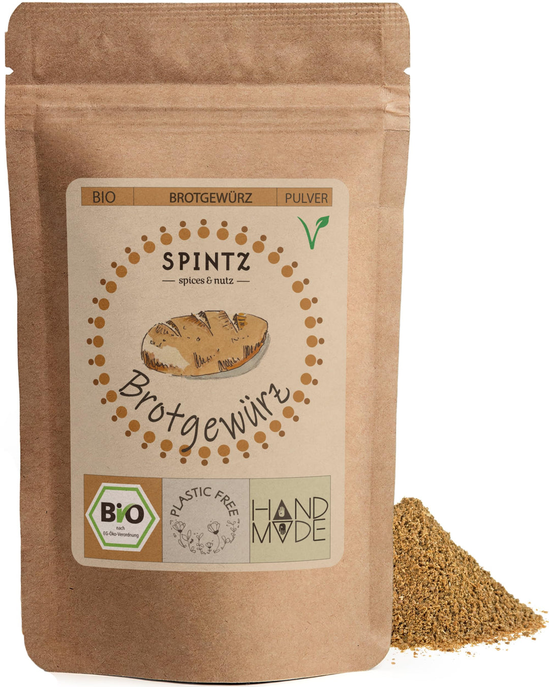 SPINTZ® | Bio Brotgewürz 1000g | Gewürz für Brot Backmischung | Brot Gewürzmischung | 100% natürlich