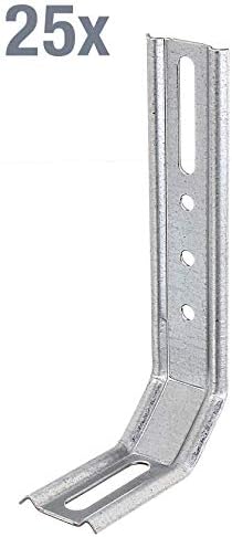 Alberts 866358 Verstellwinkel | zweimal 45°-Winkel, geprägt, mit Langloch | sendzimirverzinkt | 50 x