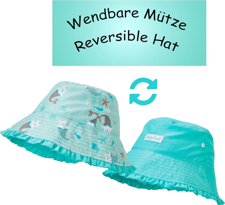 Playshoes Mädchen Uv-schutz Sonnenhut Bademütze Kopfbedeckung 55 Einhornmeerkatze, 55 Einhornmeerkat