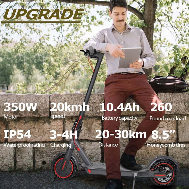 PLAYBIK E-Scooter 8.5 Zoll Elektroroller für Erwachsene mit App-Funktion, Faltbarer e Roller, 20-30k
