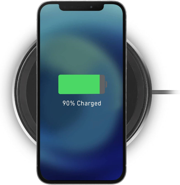 SBS Wireless Fast Charge Tischlader, 10 W für ultraschnelles Laden, Ladestation für Qi-Handys, Smart