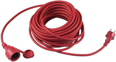 10 Meter rotes Aussenverlängerungskabel Gummi Verlängerungskabel 10 m rot für Aussen und Innen, H05R