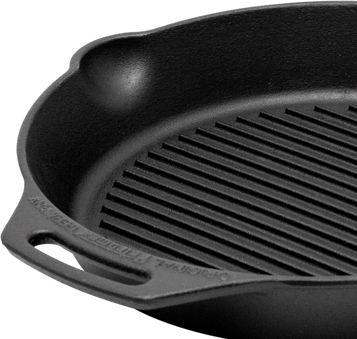 Petromax Grillpfanne, Steakpfanne mit Stiel, Feuerpfanne mit Rillen (Ø 30 cm mit Stiel) mit Stiel Ø