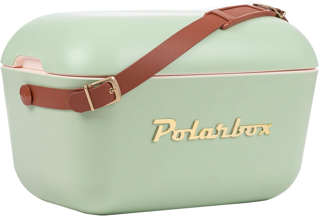 Kühlbox, 20 l, goldfarbene Details. POLARBOX Grün,gold, Grün,gold