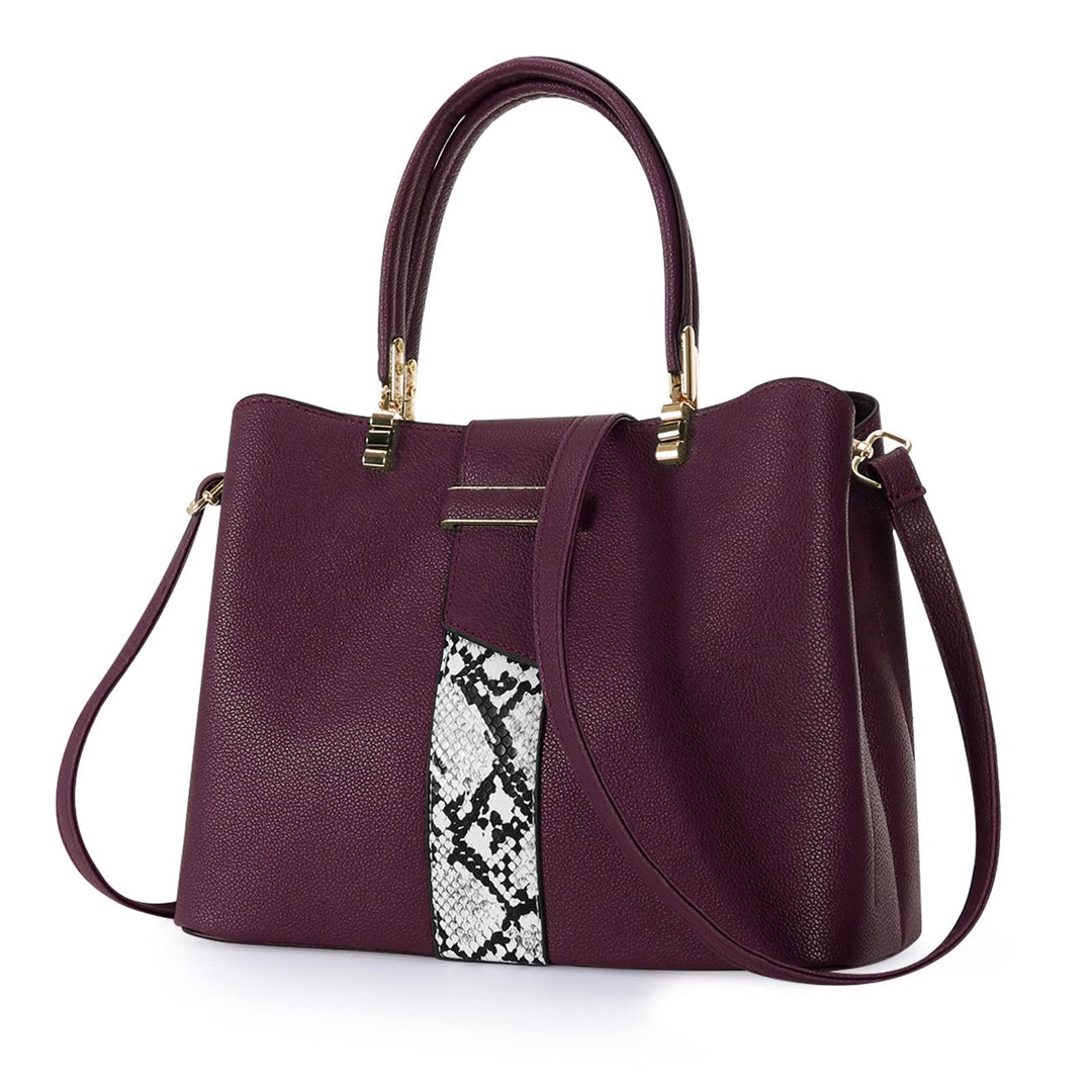 HAWEE Elegante Damen Handtasche Mittelgrosse Crossbody Henkeltasche PU Leder Shopper Umhängetasche F
