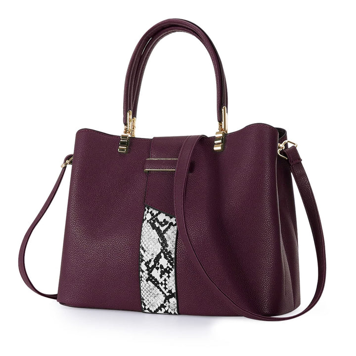 HAWEE Elegante Damen Handtasche Mittelgrosse Crossbody Henkeltasche PU Leder Shopper Umhängetasche F