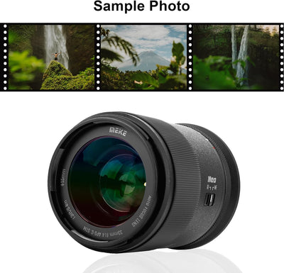 Meike 33mm F1.4 Weitwinkel APS-C AF STM(Schrittmotor) Objektiv Autofokus Festbrennweiten für Sony E