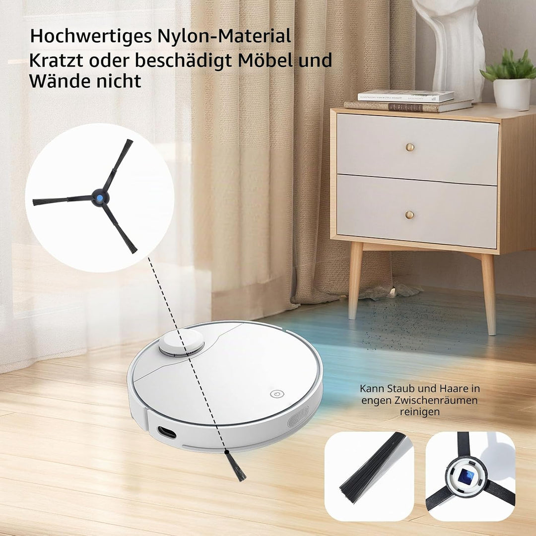 18 Stück Ersatzteil für ECOVACS DEEBOT Mini Saugroboter Zubehör,1 Hauptbürste,4 Wischtücher,4 Staubb