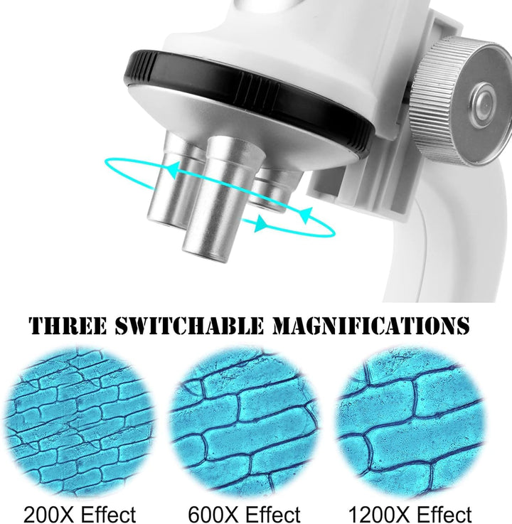 COIL Kindermikroskop für Kinder - Wissenschaftliches Lernspielzeug, Digital Mikroskop Kinder 200x, 6