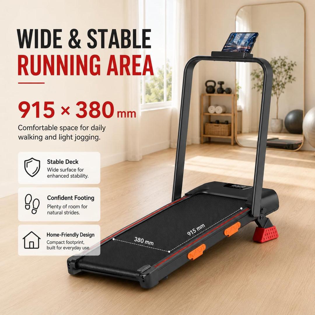 Treadmill Walking Pad Klappbar mit Steigung 10% 3.0HP 136KG LED | Laufband für Zuhause Klappbar Leis