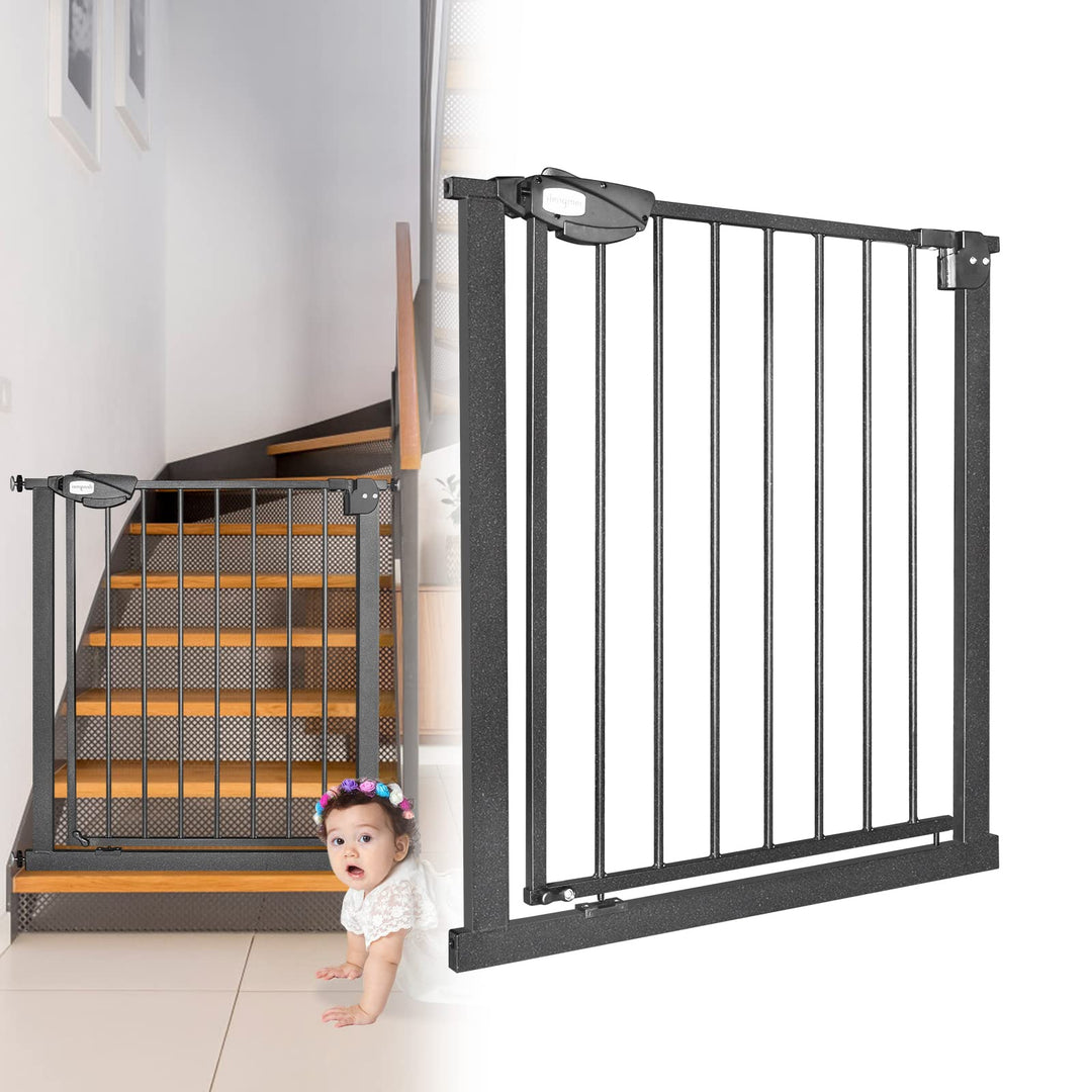 JOIEYOU Treppenschutzgitter ohne Bohren, 75-85 cm Türschutzgitter Treppengitter für Kinder und Haust