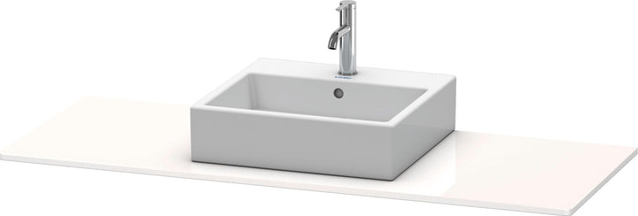 Duravit XSquare Konsole 060G, 1400x 550 mm, 1 Ausschnitt rechts, Farbe (Front/Korpus): Weiss Hochgla