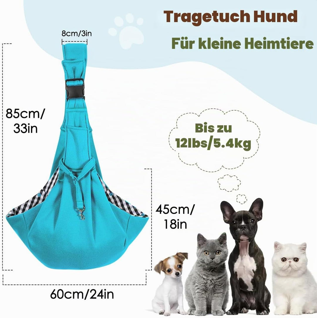Pawaboo Hundetragetasche, Tragbare Haustier Hundetasche mit Verstellbare Schultergurt,Outdoor Reise