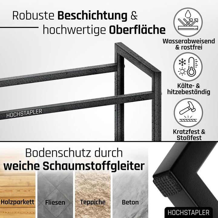 HOCHSTAPLER Getränkekistenregal 6 Kisten in anthrazit - Massives Getränkeregal - Regal Getränkekiste