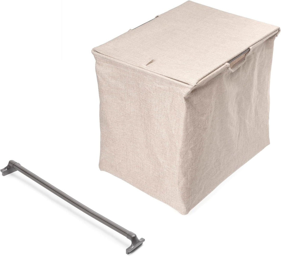 Emuca - Satz aus 7-Stangen-Hosenhalter, Wäschekorb und ahmen für Schrank Quartz, mit Soft-Close- und