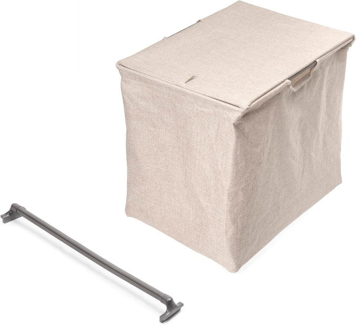 Emuca - Satz aus 7-Stangen-Hosenhalter, Wäschekorb und ahmen für Schrank Quartz, mit Soft-Close- und