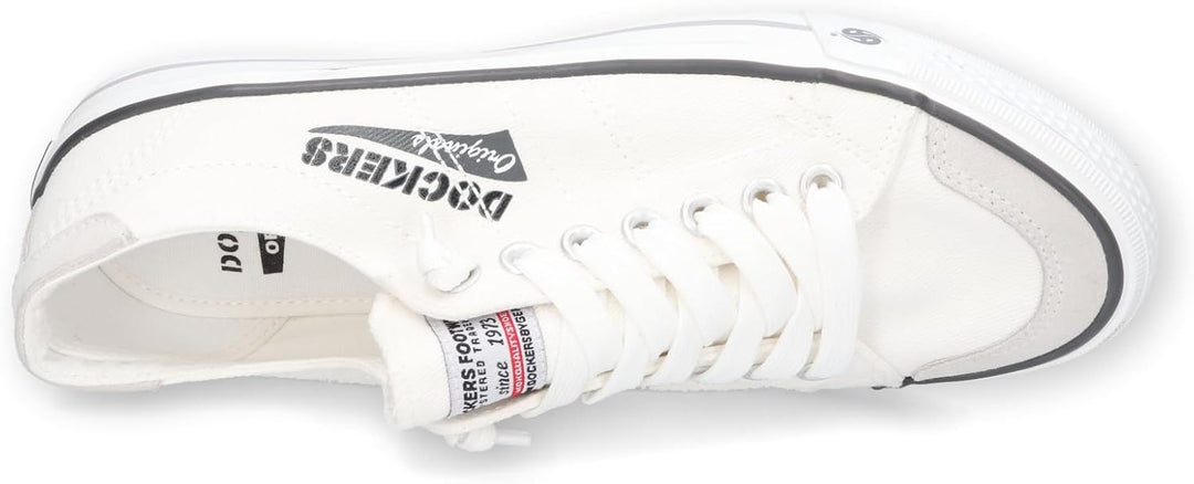 Dockers by Gerli Herren Low-Top Sneaker, Männer Halbschuhe 42 EU Weiss 500, 42 EU Weiss 500