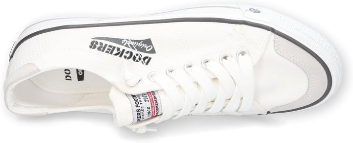 Dockers by Gerli Herren Low-Top Sneaker, Männer Halbschuhe 42 EU Weiss 500, 42 EU Weiss 500