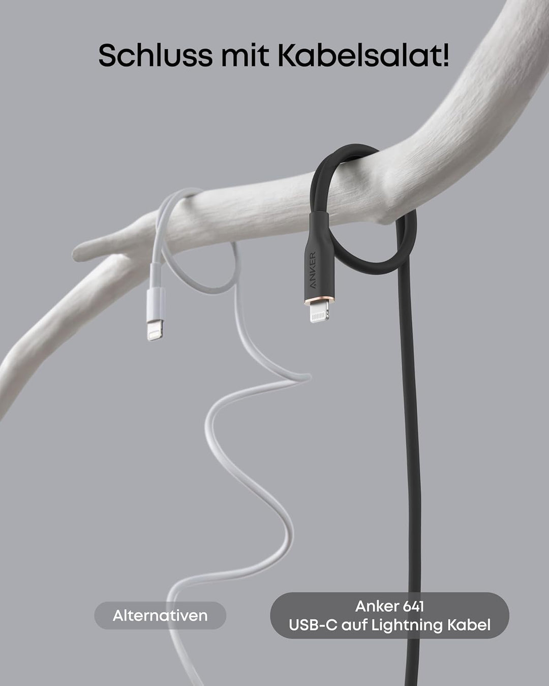 Anker Powerline III Flow, USB C Lightning Kabel, 90cm USB C auf Lightning Kabel kompatibel mit iPhon