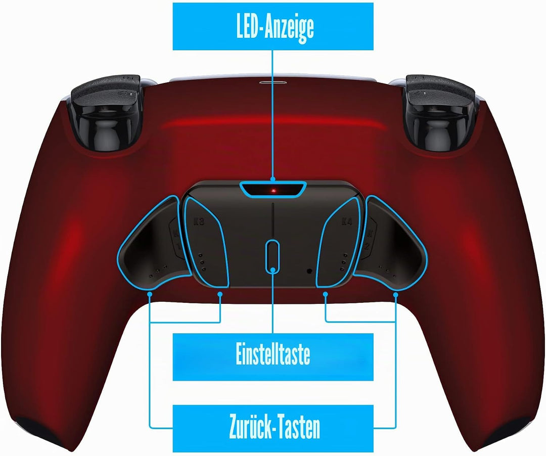 eXtremeRate Programmierbar RISE4 Remap Kit für ps5 Controller BDM-030/040,Real Metal Buttons(RMB) Re